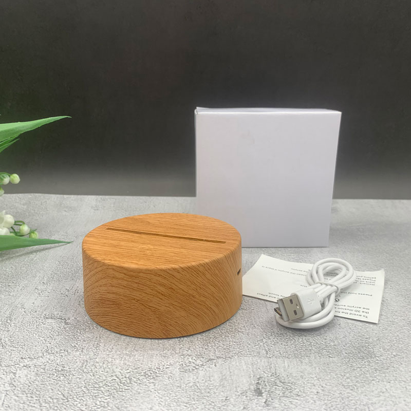 16 color wooden like 3D night light base - Image 3